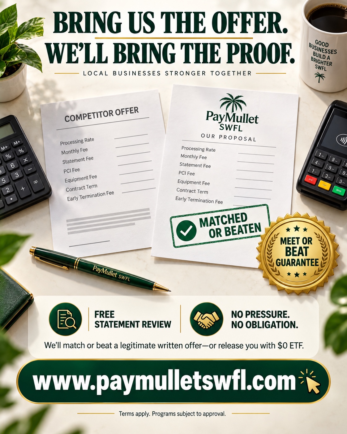 PayMullet meet or beat competitor offer