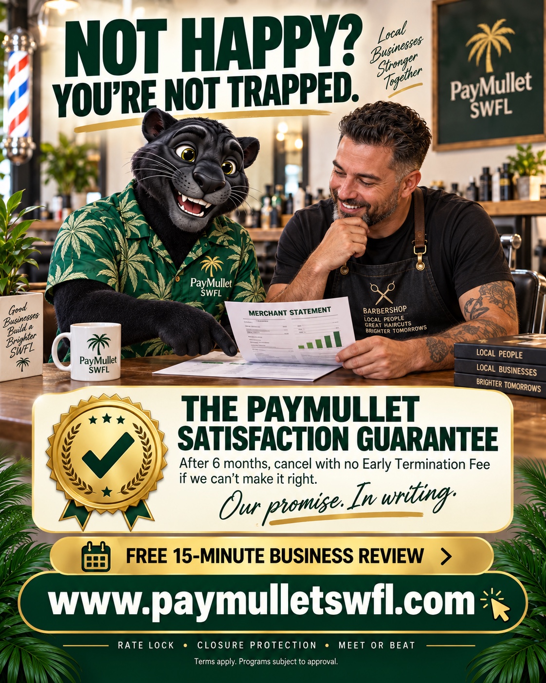PayMullet satisfaction guarantee